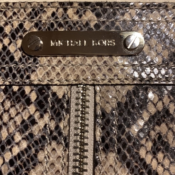 Michael Kors snakeskin clutch purse - Picture 2 of 4